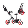 Foldable 3 Wheel Push Pull Golf Club Cart Trolley