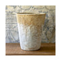 Distressed Concrete Tall Planter Large