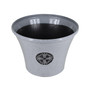 Logo Large Plastic Modern Planter Gray 14.75 Inches
