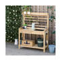 Potting Bench Table, Garden Workstation w/Sieve Screen, Sink & Baskets