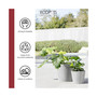 Amsterdam Round Plastic Flower Pot, White Grey, 12"