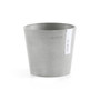 Amsterdam Round Plastic Flower Pot, White Grey, 5"