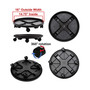 Plant Caddie With Saucer Tray and Wheels, Round, Black 16 Inches
