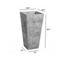 Artstone Ella Tall Square Planter Grey 19.5 inch