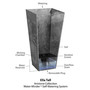 Artstone Ella Tall Square Planter Grey 19.5 inch