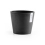 Amsterdam Round Plastic Flower Pot, Dark Grey, 8"