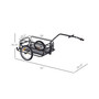 Foldable Bike Cargo Trailer Cart with Hitch, 80lbs Capacity, 16in Wheels, Black
