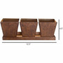 Farmhouse Collection Square Pot & Tray Set, Rusty