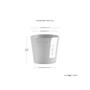 Amsterdam Round Plastic Flower Pot, Pure White, 4"