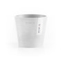 Amsterdam Round Plastic Flower Pot, Pure White, 4"