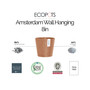 Amsterdam Plastic Round Wall Flower Pot, Terracotta Color, 8"