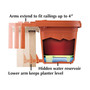 Adjustable Railing Plastic Planter Flower Pot Terra Cotta 24"