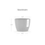 Stockholm Round Plastic Flower Pot, Dark Grey, 6"