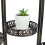Bronze Steel 10-Tier Staggered Folding Plant Stand - 46.5 in