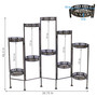 Bronze Steel 10-Tier Staggered Folding Plant Stand - 46.5 in