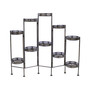 Bronze Steel 10-Tier Staggered Folding Plant Stand - 46.5 in
