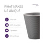 Madison Planter DoubleWalled Plant Pot 26" Slate