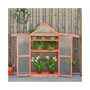 32" x 19" x 54" Wooden Cold Frame Greenhouse PC Board Orange