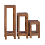 Plant Stands 3 pcs Solid Teak Wood