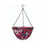 Hanging Basket with Fabric Coco Liner Red Purple, 12