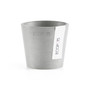 Amsterdam Round Plastic Flower Pot, White Grey, 3"