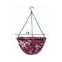 Hanging Basket with Fabric Coco Liner, Red Purple 14