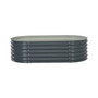 Garden Raised Bed 63"x31.5"x17.3" Galvanized Steel Gray