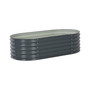 Garden Raised Bed 63"x31.5"x17.3" Galvanized Steel Gray