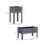 Raised Garden Bed Set of 3, Elevated Wood Planter Box with Legs and Bed Liner for Backyard and Patio to Grow Vegetables, Herbs, and Flowers, Gray