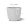 Oslo Durable Modern Plastic Planter Flower Pot, Dark Grey, 14"
