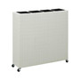 Garden Raised Bed with 4 Pots 31.5"x8.7"x31.1" Poly Rattan White