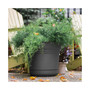SP14908 Saturn Planter w/ Saucer 14", Charcoal