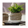 Woven Pattern Cement Pot Large
