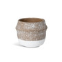 Woven Pattern Cement Pot Large
