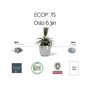 Oslo In/Outdoor Plastic Planter Flower Pot, White Grey, 6.3"