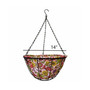141424 Hanging Basket w Fabric Coco Liner, 14in
