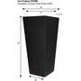 Cosmopolitan Tall Square Plastic Planter Black - 32in