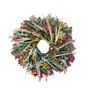 Red and Green Real Preserved Fall Wreath, 24"