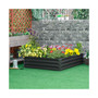 4' x 4' Raised Steel Garden Planter Bed for Vegetables, Herbs, Grey