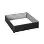 4' x 4' Raised Steel Garden Planter Bed for Vegetables, Herbs, Grey