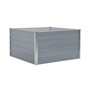 Raised Garden Bed 39.4"x39.4"x17.7" Galvanized Steel Gray