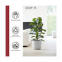 Oslo Plastic Flower Pot, White Grey, 14"