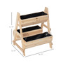 Raised Garden Bed A-shaped Wooden Planter Box with Nonwoven Fabric