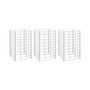 Gabion Raised Beds 3 pcs 11.8"x11.8"x19.7" Iron