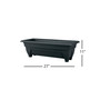 Plastic 1427BK Azura Rectangle Patio Planter Black
