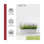 Plastic Bruges Flower Pot Planter, White Grey, 31.5"