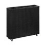 Garden Raised Bed with 4 Pots 31.5"x8.7"x31.1" Poly Rattan Black
