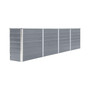 Raised Garden Bed 126"x15.7"x30.3" Galvanized Steel Gray