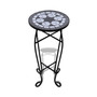 Mosaic Side Table Plant Table Black White