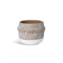 Woven Pattern Cement Pot Medium